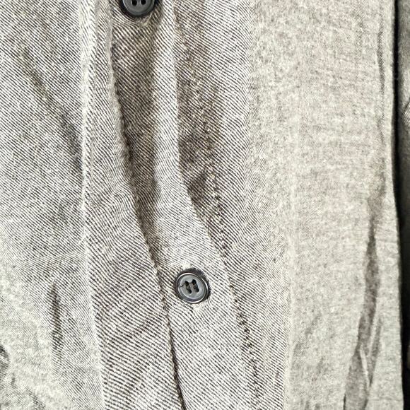 Hatch Gray Cotton Maternity Dress Swing Loose Flowy Button Pockets One Size - Picture 5 of 7